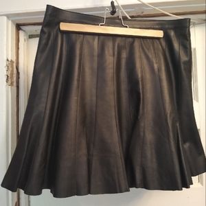 Black Lamb Leather Banana Republic Tulip Skirt